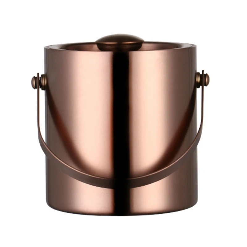 

3L Champagne Red Wine Western Bucket with Ice Cubes for Bar and KTV, Champagne/ Golden / Silver