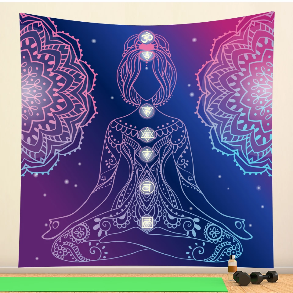 Indian mysterious Mandala tapestry wall decoration witchcraft Bohemian Hippie home mattress yoga mat | Дом и сад