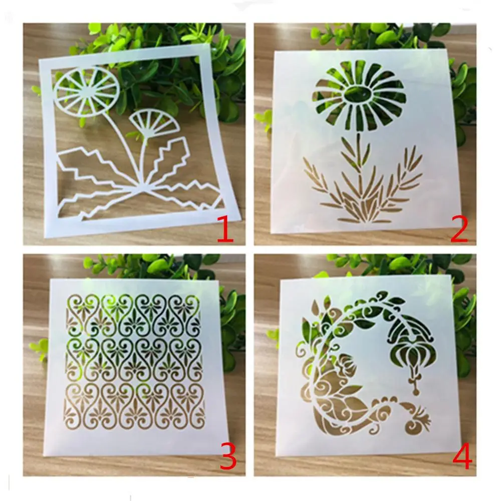 

Embossed Flower Stencils painting and decoration Scrapbooking Photo Album Decorative Embossing wall Stencil Journal Stencils