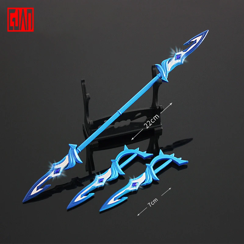 

Alloy Sword Model Genshin Impact Game Surrounding Dadaliya Long Gun Childe Three Piece Set Children's Sword Model Decoration Set