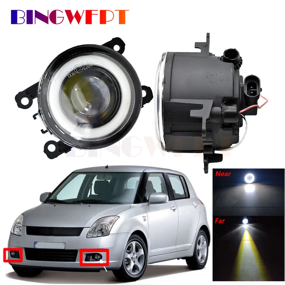 

2 Pieces Car Fog light LED Angel Eye DRL Daytime Running Lamp H11 High Bright For Suzuki Swift MZ EZ Hatchback 2005-2015