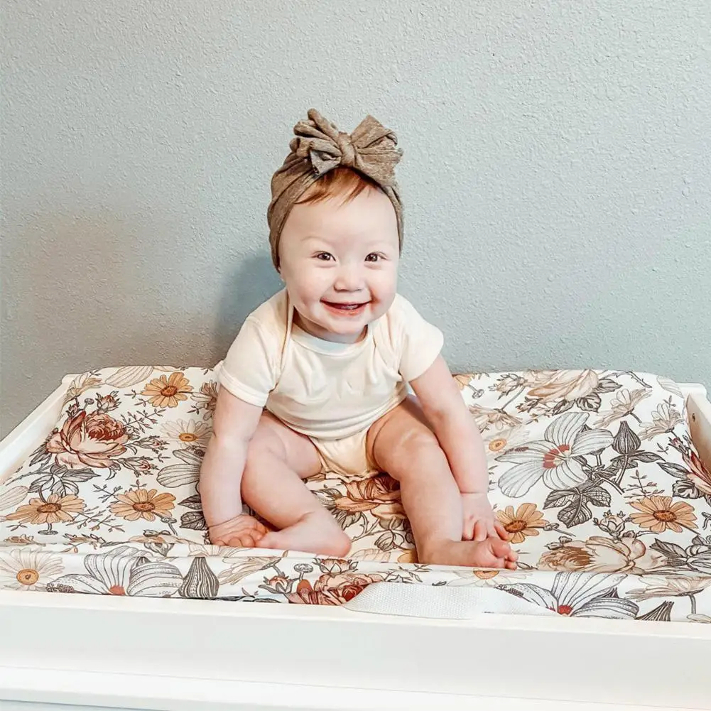 

Soft Changing Pad Cover Unisex Diaper Change Table Sheets Removable Changing Table Cover For Baby Girls