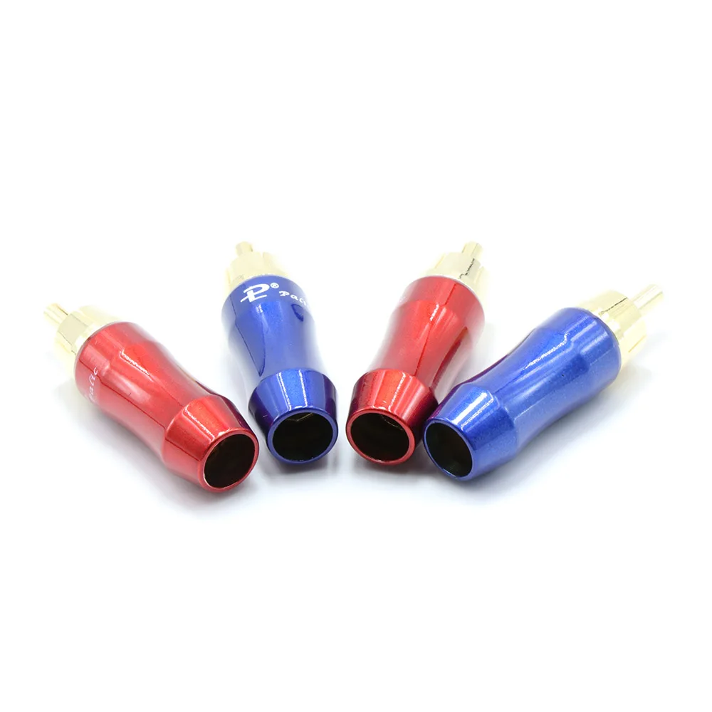 4 шт. позолоченный rca штекер pailiccs из латуни разъем для сигнальной линии аксессуар