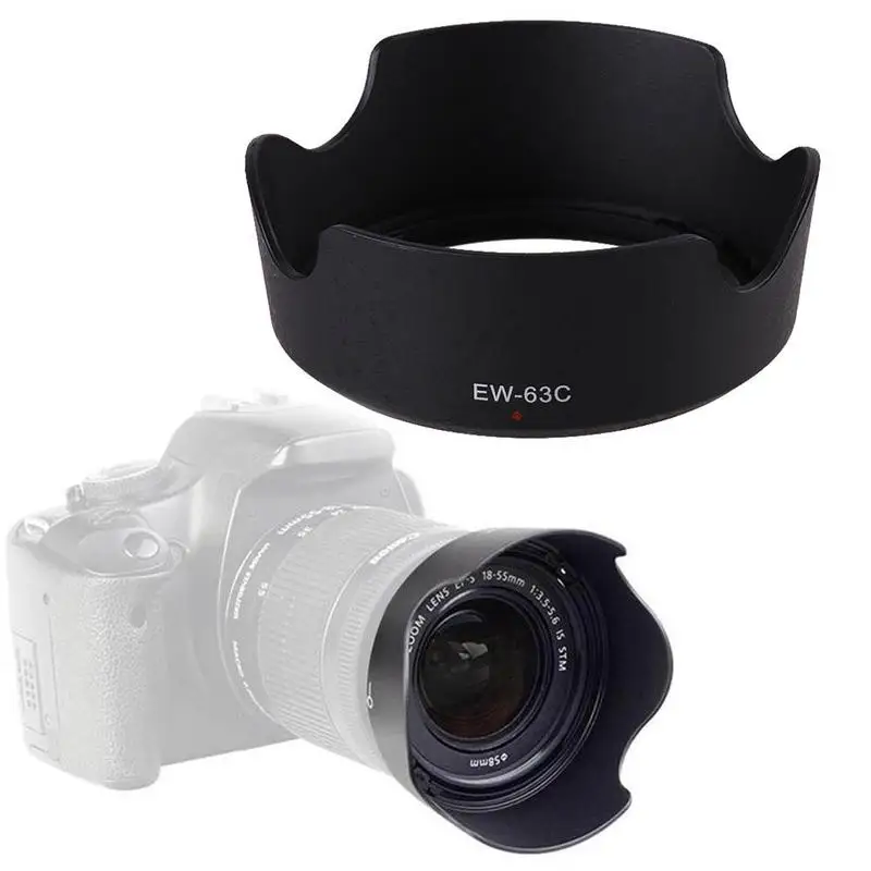 1 шт. бленда для объектива камеры EW 63C с лепестками Защитная крышка Canon EF S 18 55 мм f/3 5