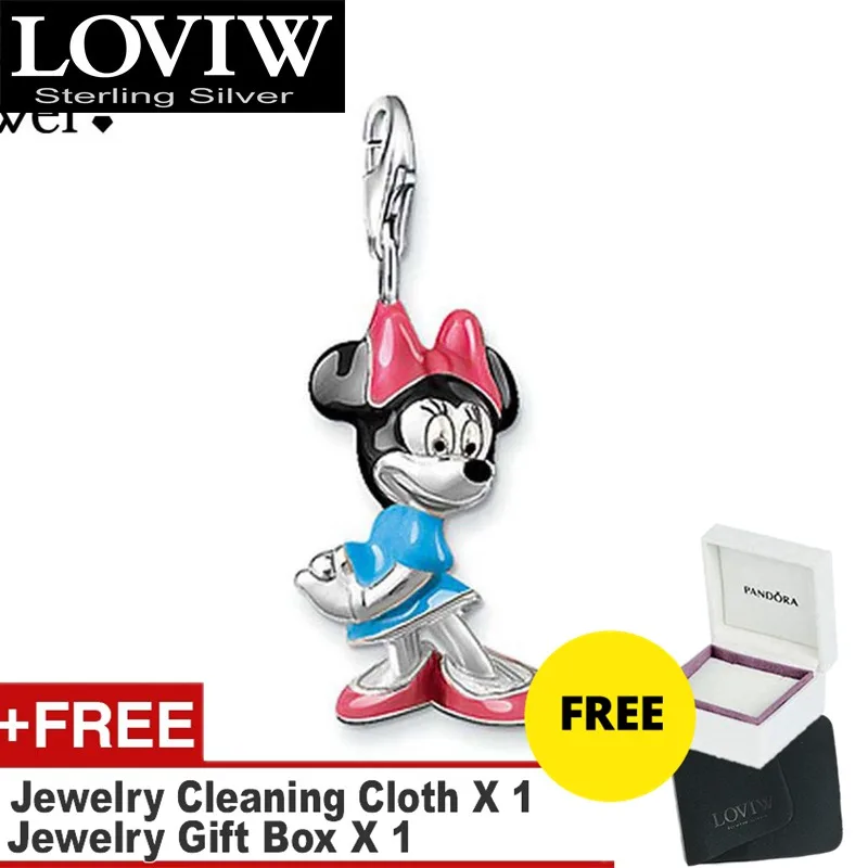 Кукла мышка из настоящего серебра подвеска новый подарок подходит для женщин