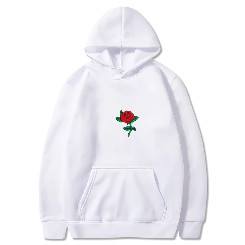 

Hot Couple Loose Hoodie Casual Hoodie Autumn And Winter Rose printing Clothes women Sweatshirt Oversized Hoodie Sweatshirt y2k