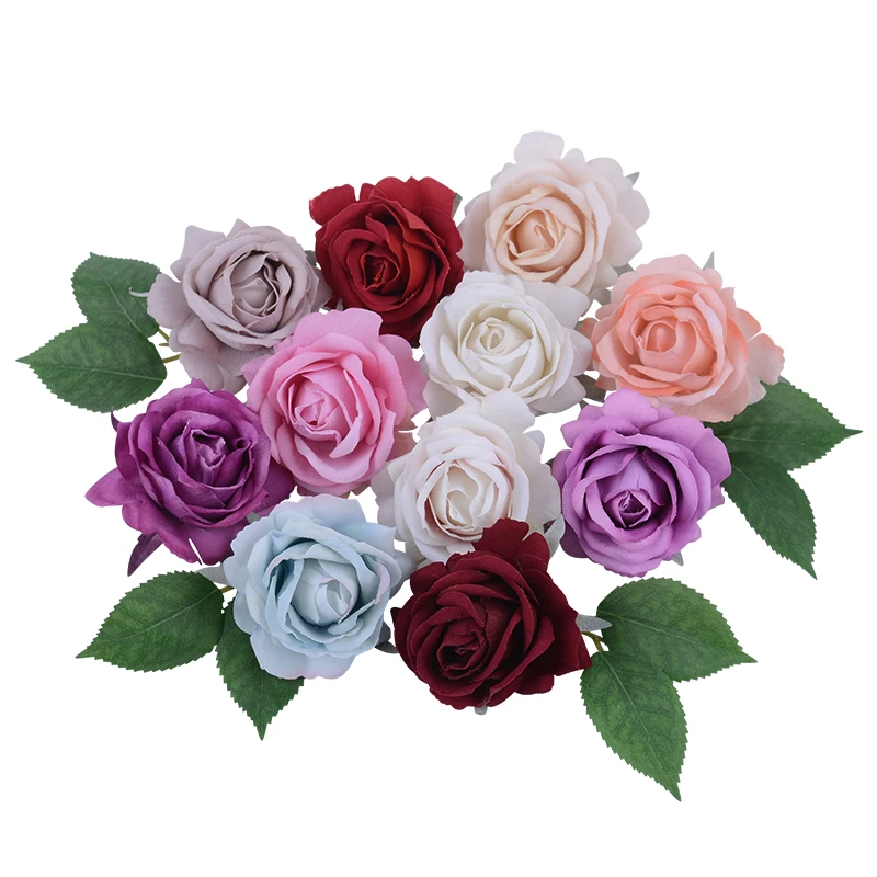 Фото 10 шт. 6 см Искусственный цветок розы голова DIY wreath collage Свадебная вечеринка