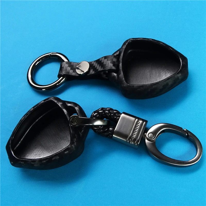 2/3/4 Кнопка углеродного волокна силиконовый чехол ключа дистанционного