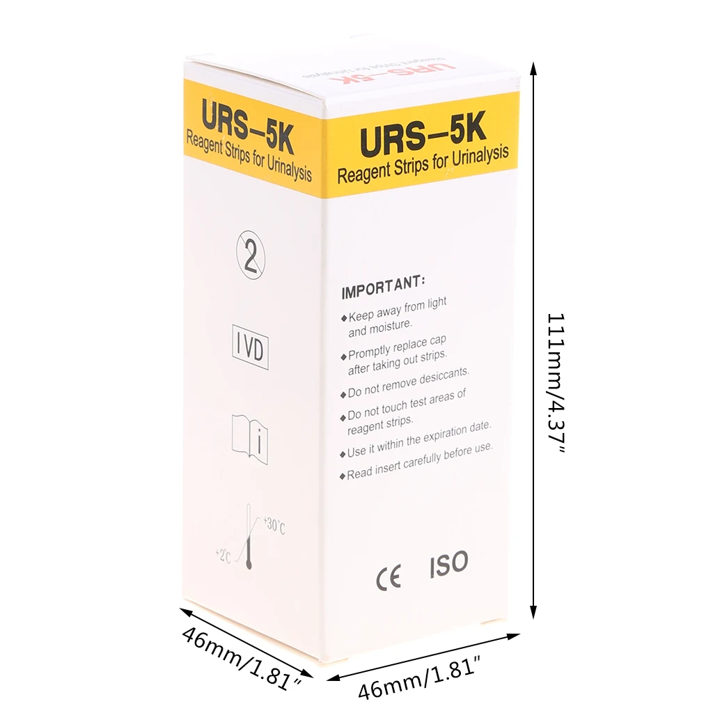 100 шт. тест полоска для определения уровня глюкозы в крови рН белка кетоновой мочи
