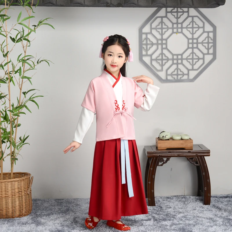 

Hanfu Performance Costume Disciples Girls Chinese Style Boys Costume Opening Ceremony National School Uniform Polyester 2020