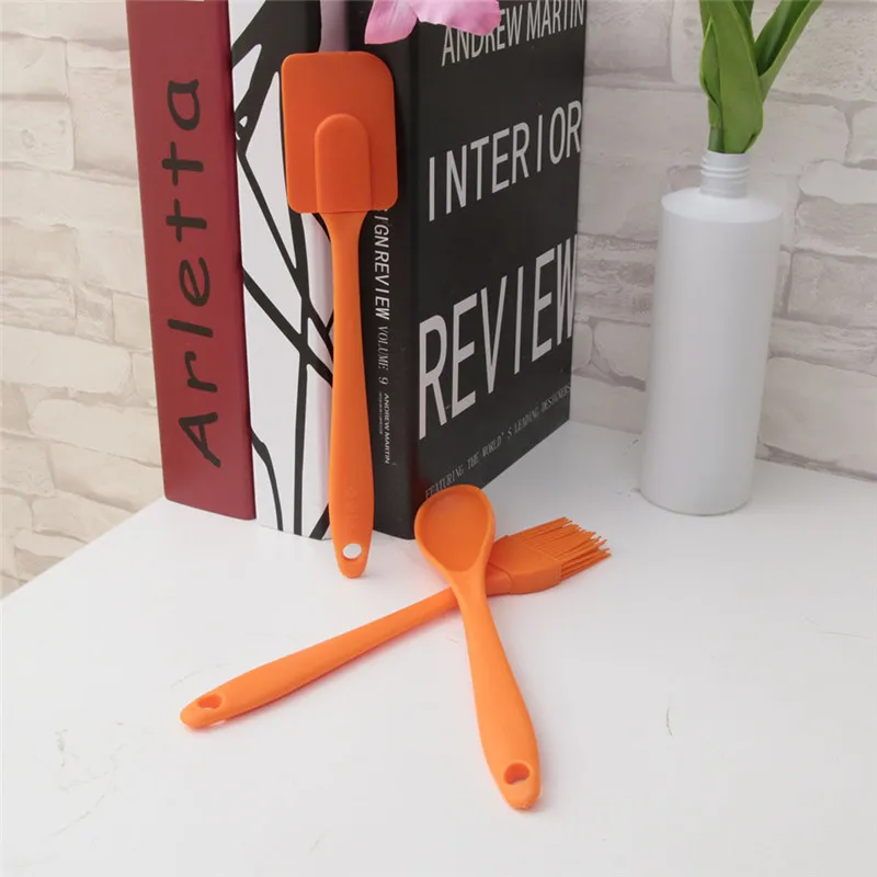 3 шт./компл. силиконовая шпатель для крема и барбекю случайного
