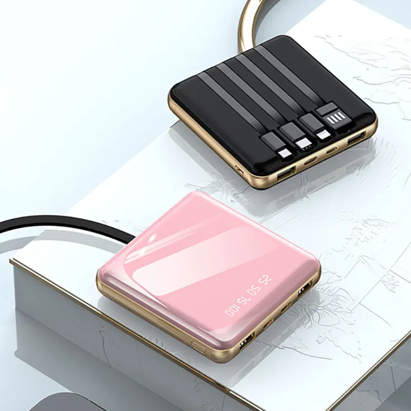 Power Bank 100000mah Mini Portable Phone Charger Quick External Battery Charging Own Line for Samsung Xiaomi iphone Dropshipping | Мобильные