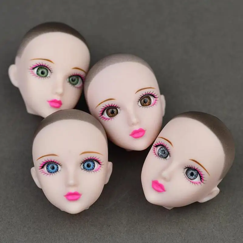 Новинка 1/6 голова куклы для 30 см игрушки милые 3D зеленые голубые глаза женская