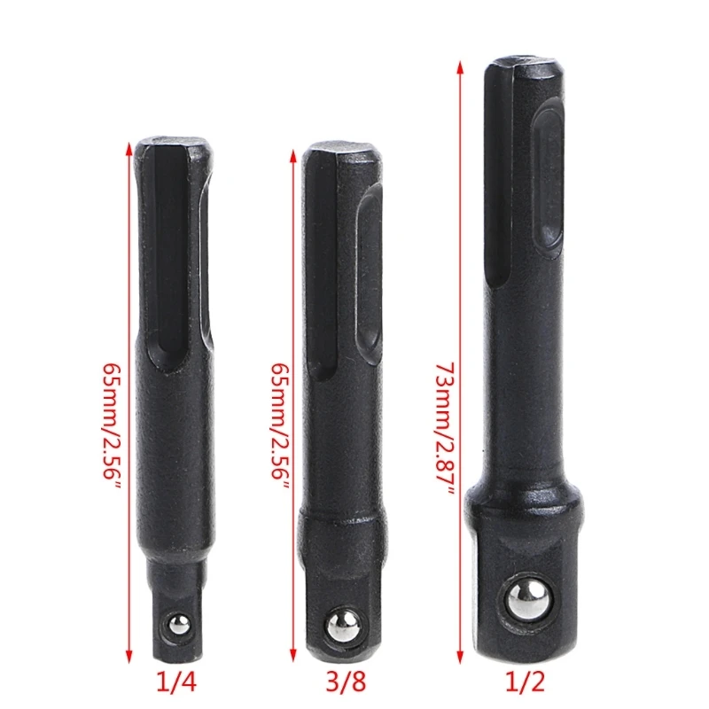 Набор торцевых сверл SDS Plus 3 шт. адаптер для 1/4 дюйма 3/8 1/2 гнезда из хромованадиевой