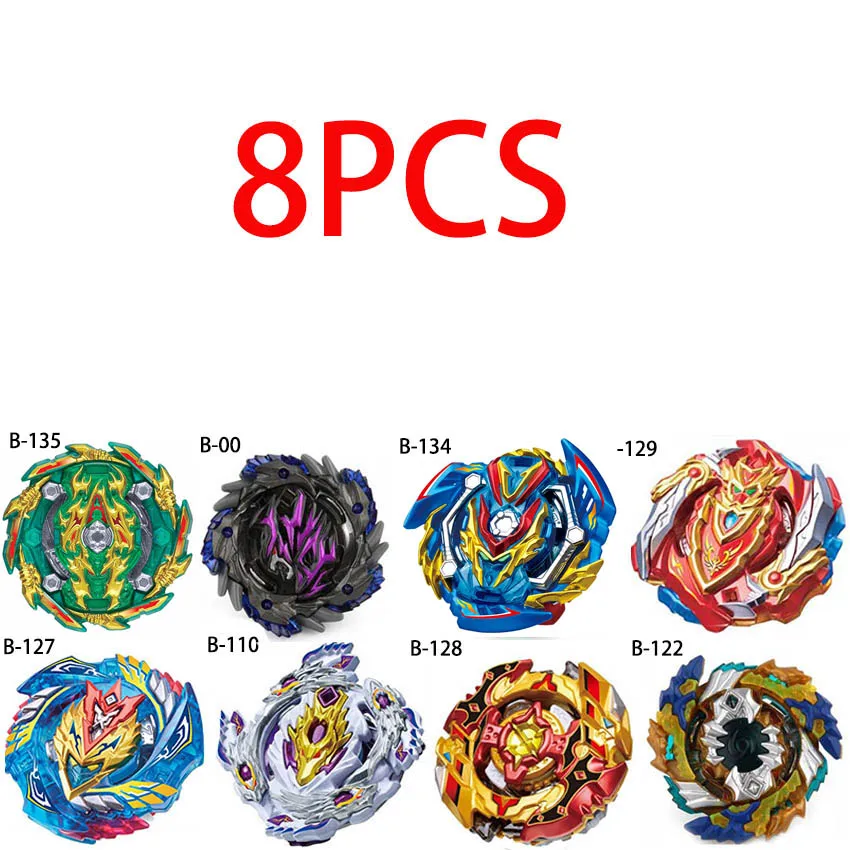 8pcs Новая комбинация Beyblade Burst набор игрушек Beyblades Арена Bayblade Metal Fusion 4D с пусковым устройством спиннинг топ игрушки - Цвет: 8pcs
