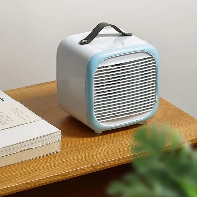 

Portable Air Conditioner, Mini Personal Air Cooler, Humidifier and Purifier Desktop Cooling Fan with 2 Speeds Evaporative Cooler