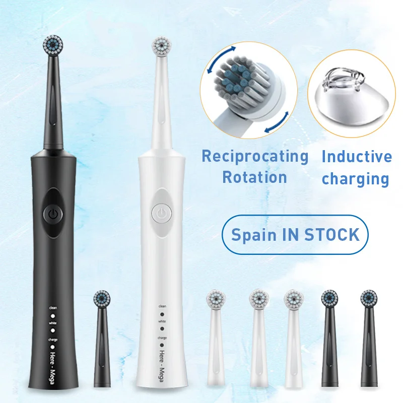 

Электрическая зубная щетка, вращающаяся Индуктивная электрическая зубная щетка с дополнительной сменной головкой для ухода за полостью рт...