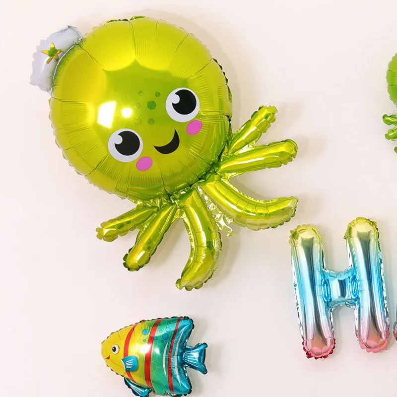 Ребенок с днем рождения сцена украшения океана тема вечеринки установка стены