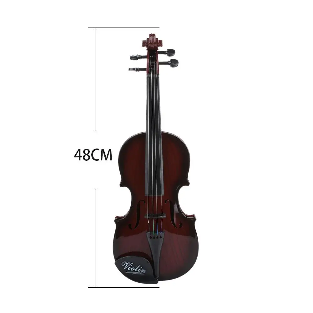 Скрипка детская 48 см из скрипка АБС-пластика прочная коричневая для раннего