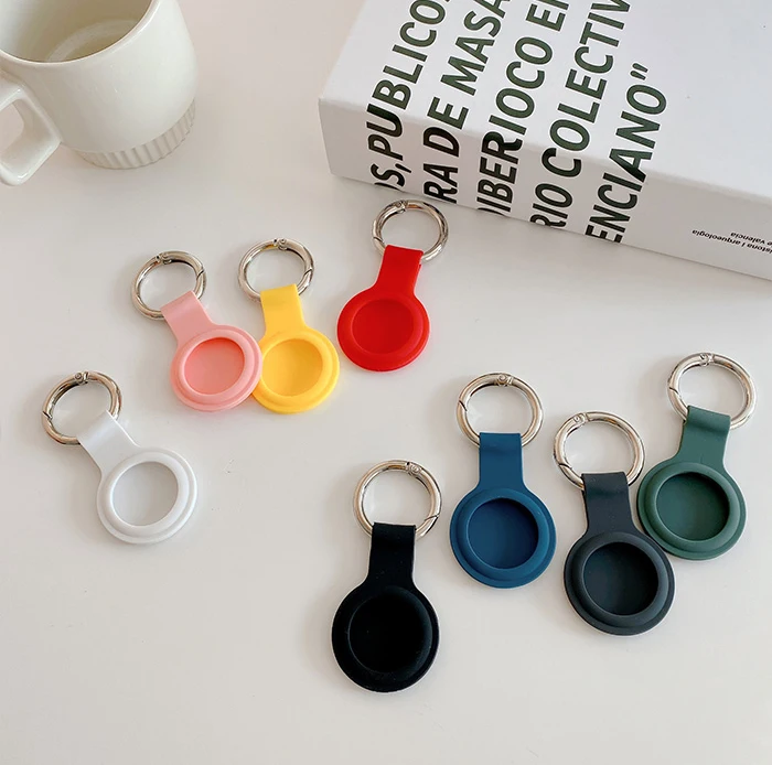 

Liquid Silicone Case for Apple Airtags Protective Sleeve for Airtag Locator Tracker Anti-Lost Device Keychain Protection Cover