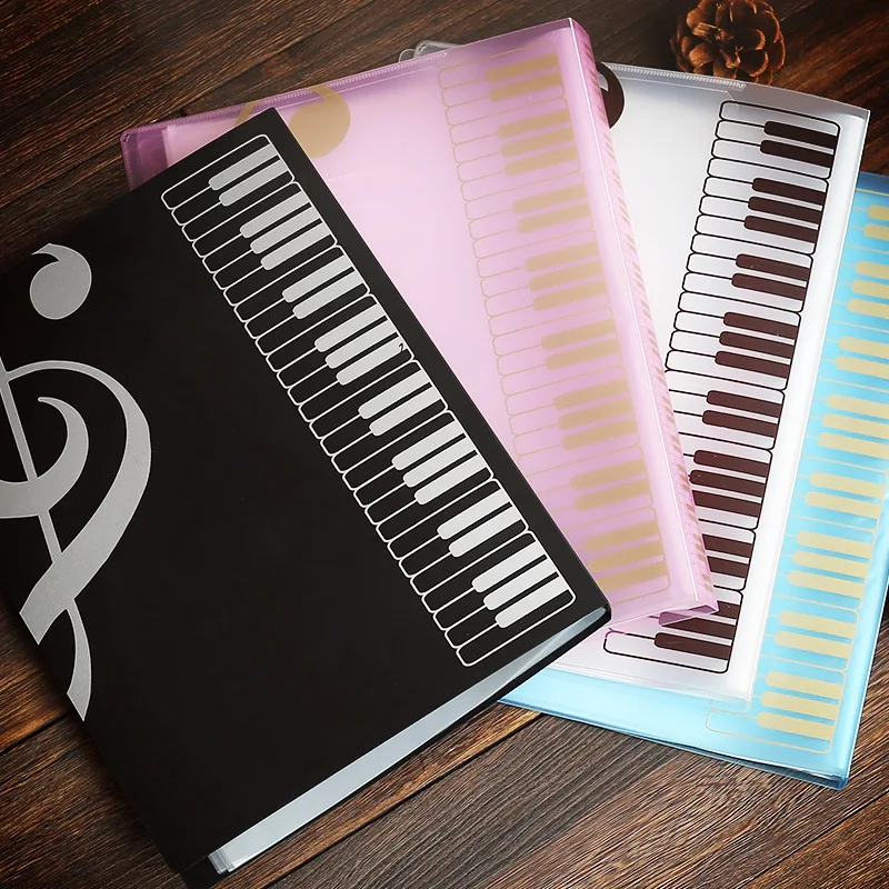 80 Pages A4 Piano Paper Sheets Document File Organizer Folder Five-line Clip Music Score |