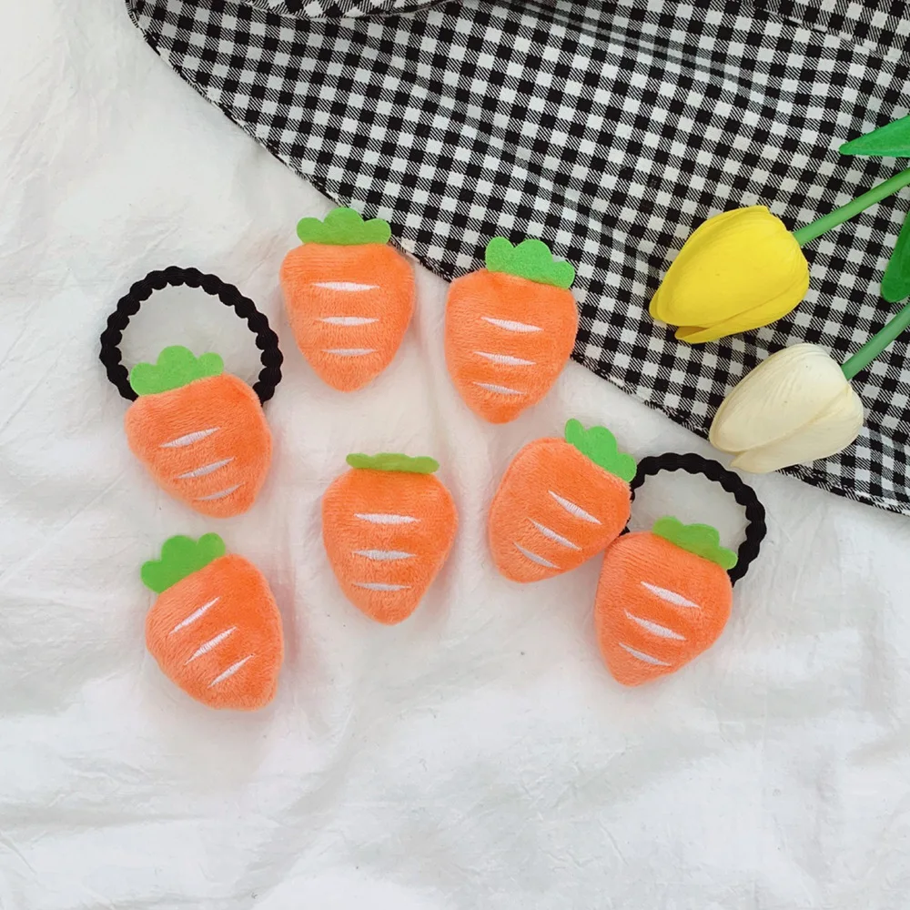[10 шт./партия] Бесплатная доставка милая плюшевая морковка брошь кольцо для волос