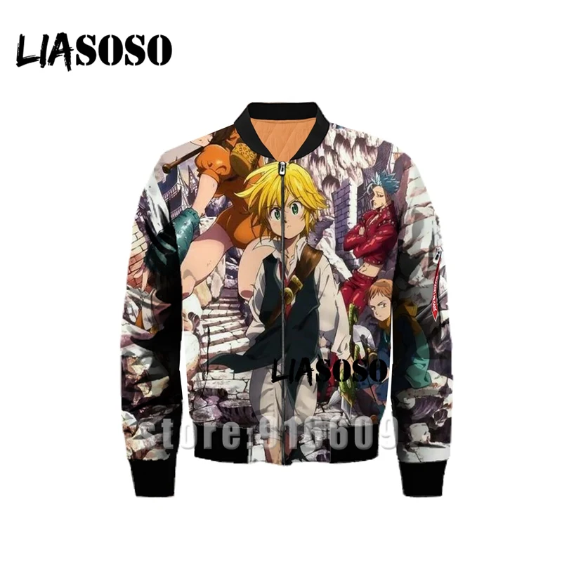 20 Зимняя куртка с 3D принтом Nanatsu No Taizai The Seven Deadly Sins, ветровка, пальто, толстовки, аниме, Толстовка Harajuku - Цвет: 20