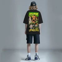 uprising 2022 new wild escape carrot attack human hip hop personality street short sleeve t shirt mens trend original