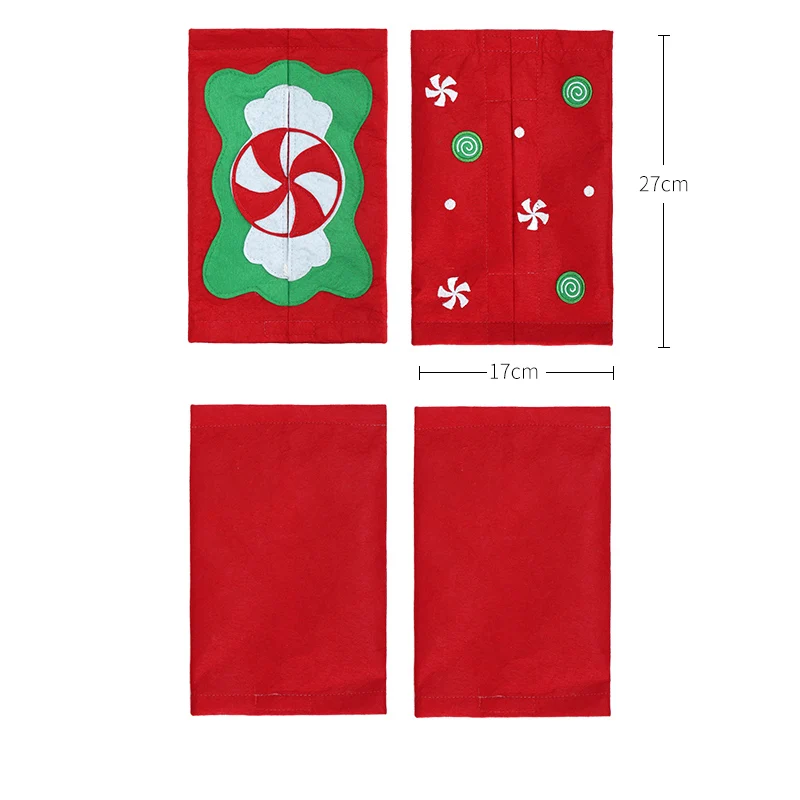 Рождественская конфетная бумага Наборы полотенец Чехлы для праздничной