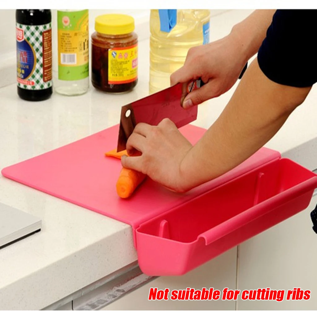 Разделочная доска 2 в 1 с ящиком для хранения практичная кухонная приготовления