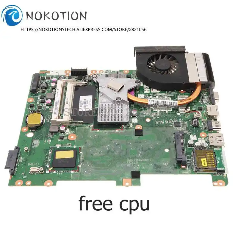 Ноутбук материнская плата NOKOTION для HP Compaq G71 CQ71 GL40 DDR2 бесплатный процессор 578703-001 578701-001 DA00P6MB6D0.
