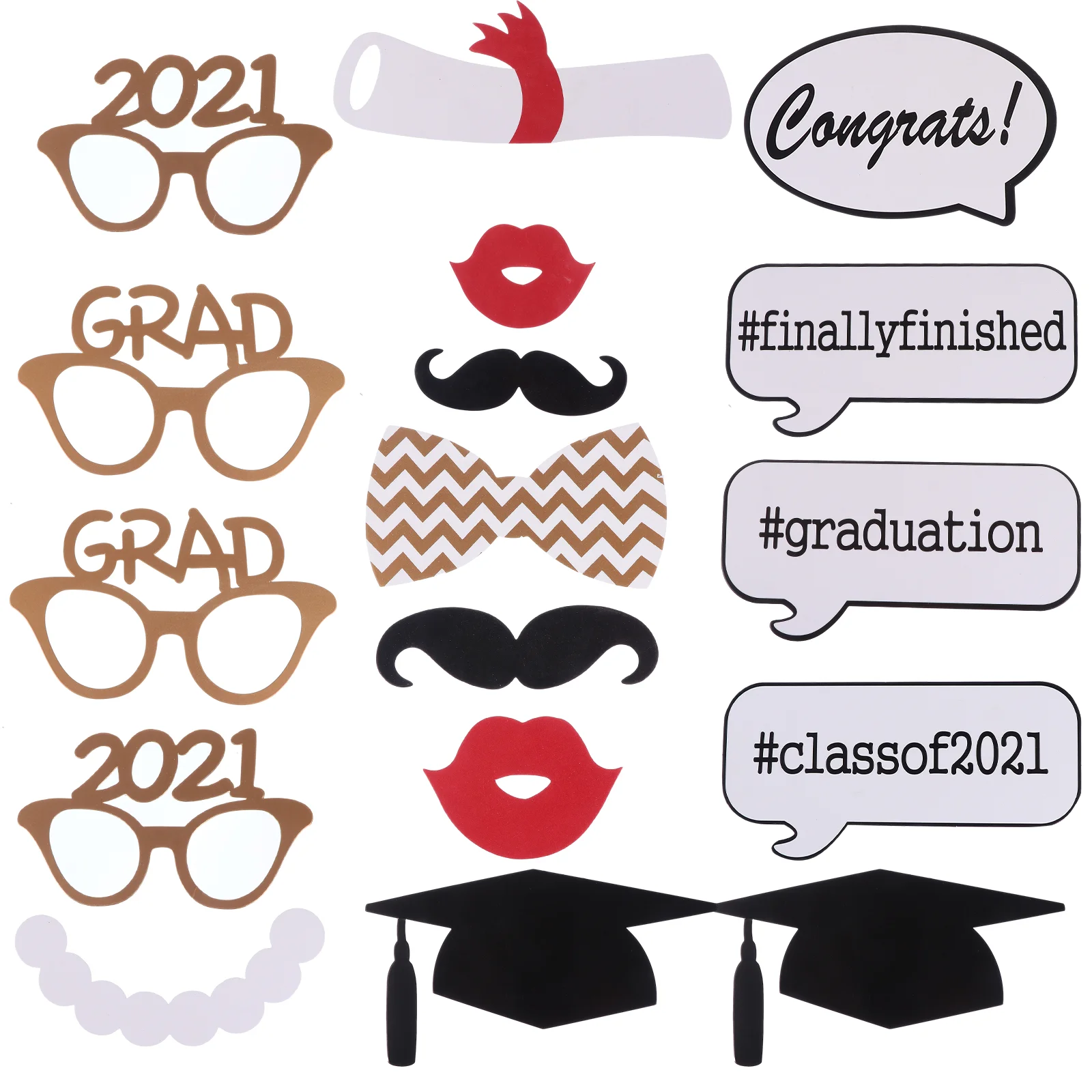 

17pcs Creative Graduation Party Paper Photo Booth Props Photography Supply