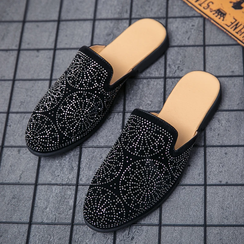 Туфли мужские без шнуровки повседневные лоферы коровья кожа полуботинки для