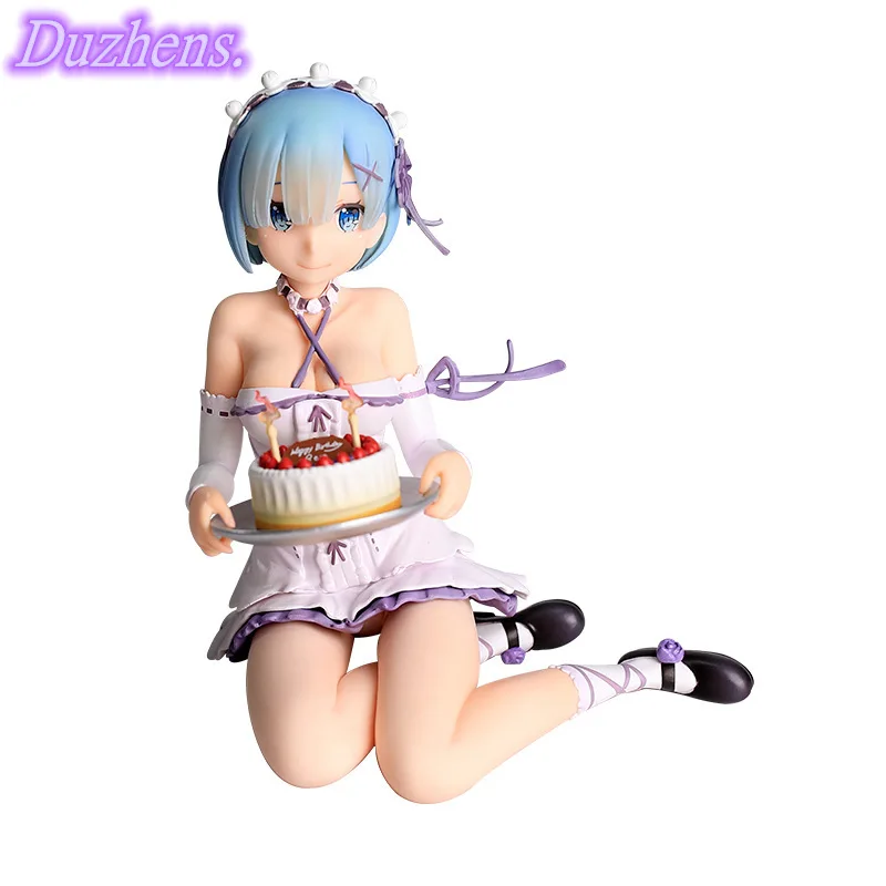 

Re:Zero kara Hajimeru Isekai Seikatsu birthday cake REM PVC Action Figure Anime Figure Model Toys Figure Collection Doll Gift