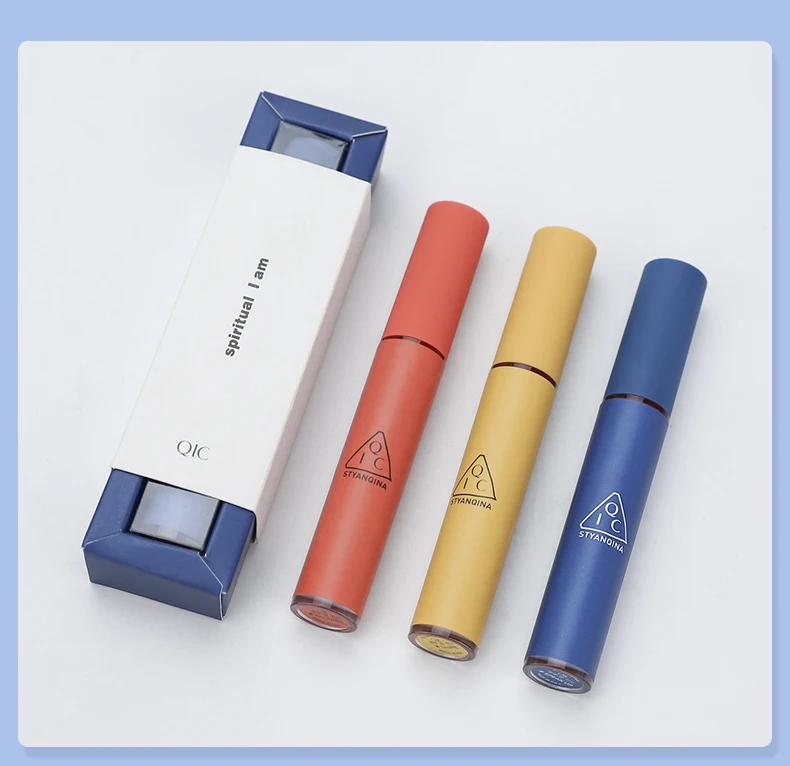 Матовый блеск для губ 3 цвета водостойкая антипригарная стойкая натуральная