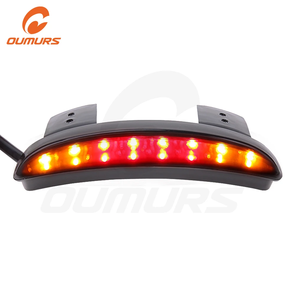 Светодиодный задний фонарь OUMURS для мотоцикла красный янтарный Рубленый край