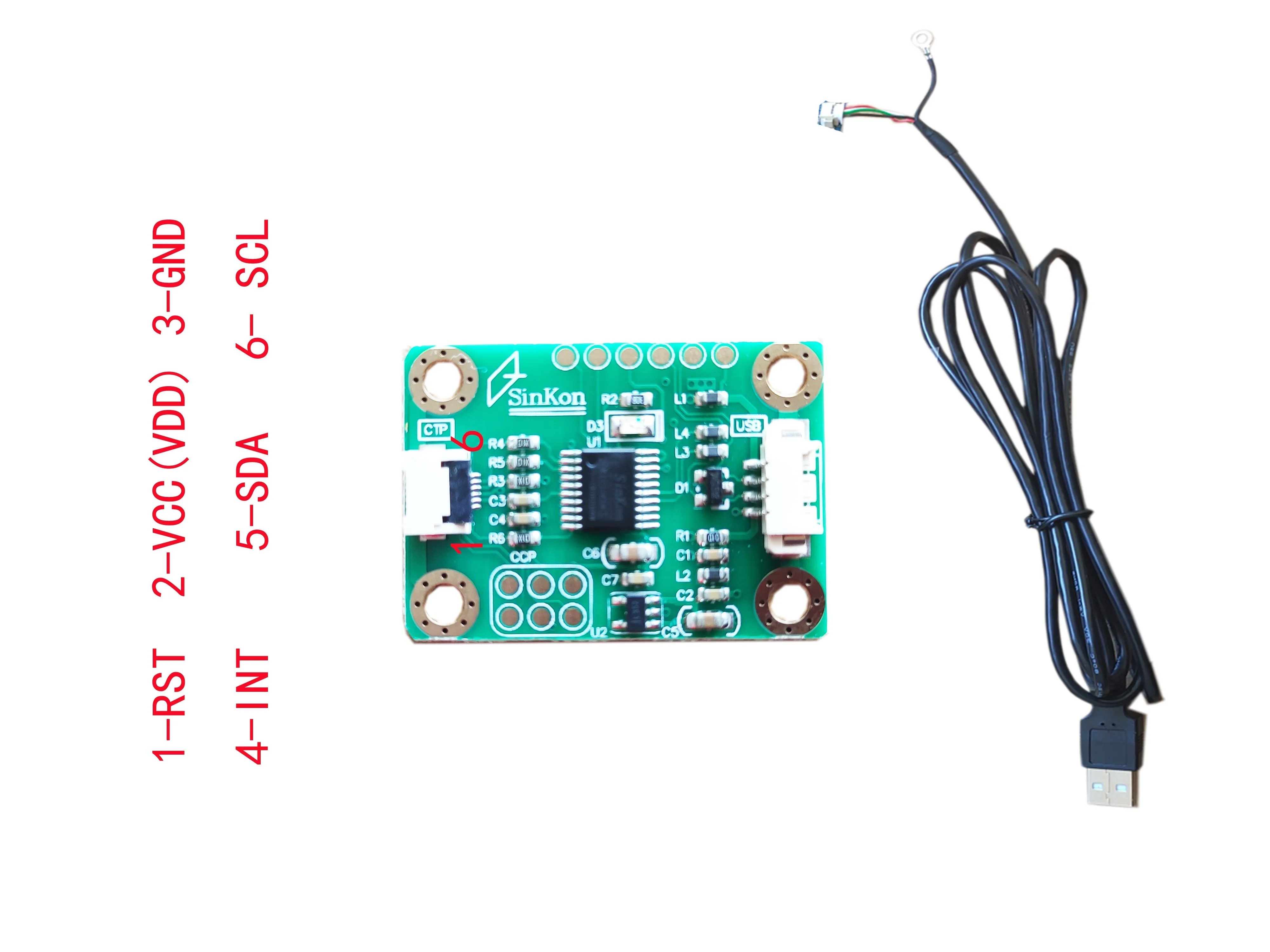 Capacitive touch Sensor Digitizer I2C TO USB controller GT911 GT928 GT9271 FT5X06  FTXXXX Support Android Raspberry Pi Win7 10