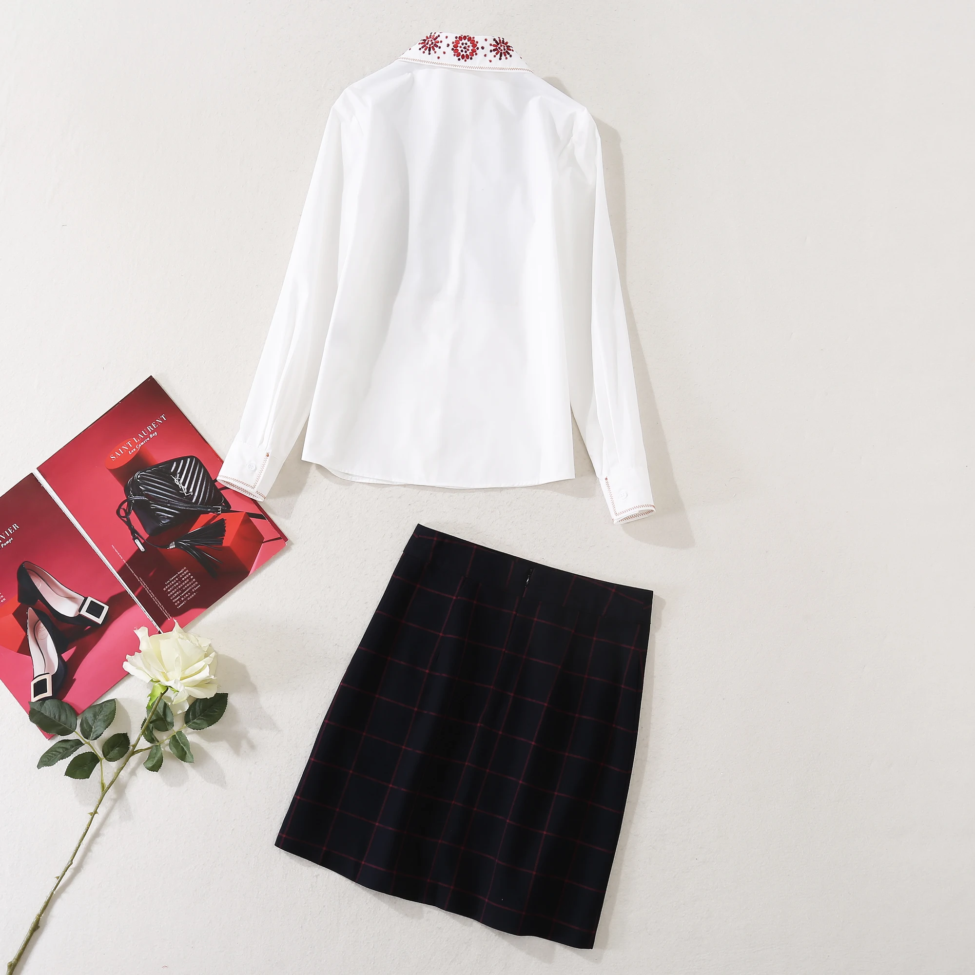 

JCHB 2021 fashion star the same type of women's dress skirt temperament slim two shirt suit women