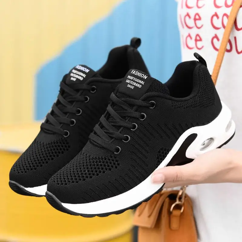 

Women Running Shoes Air Cushion Sneakers Damping Breathable Mesh Lace up Ladies Trainers Basket Sport Shoes Casual Shoes NonSlip