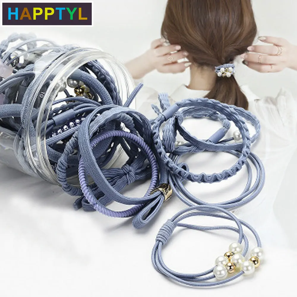 HAPPTYL 24 шт./компл. корейский эластичный держатель для волос с хвостиком Милая