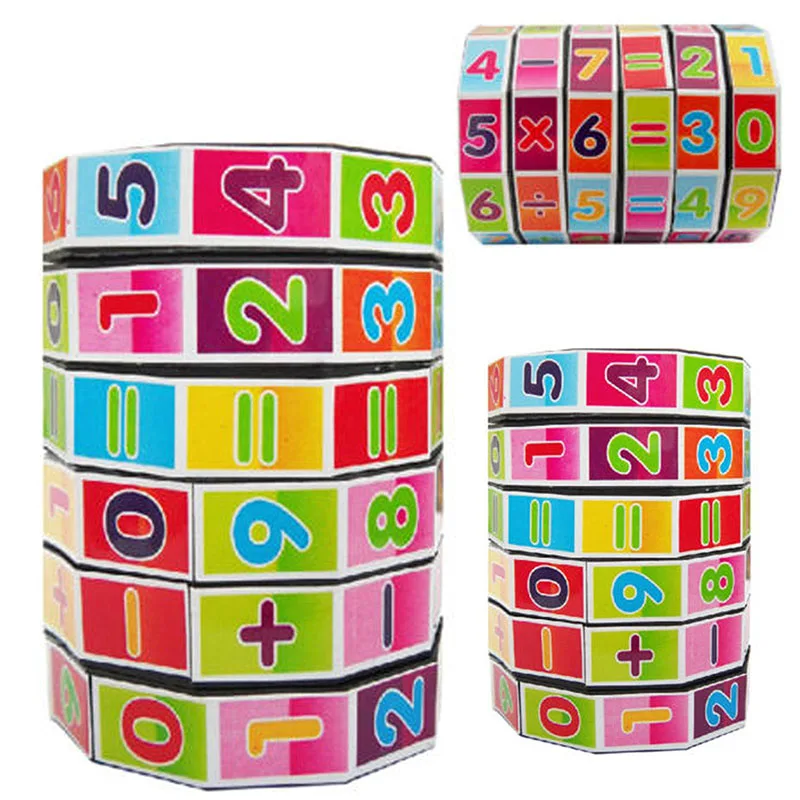Пластиковая цилиндрическая цифровая головоломка магический расчет обучающие