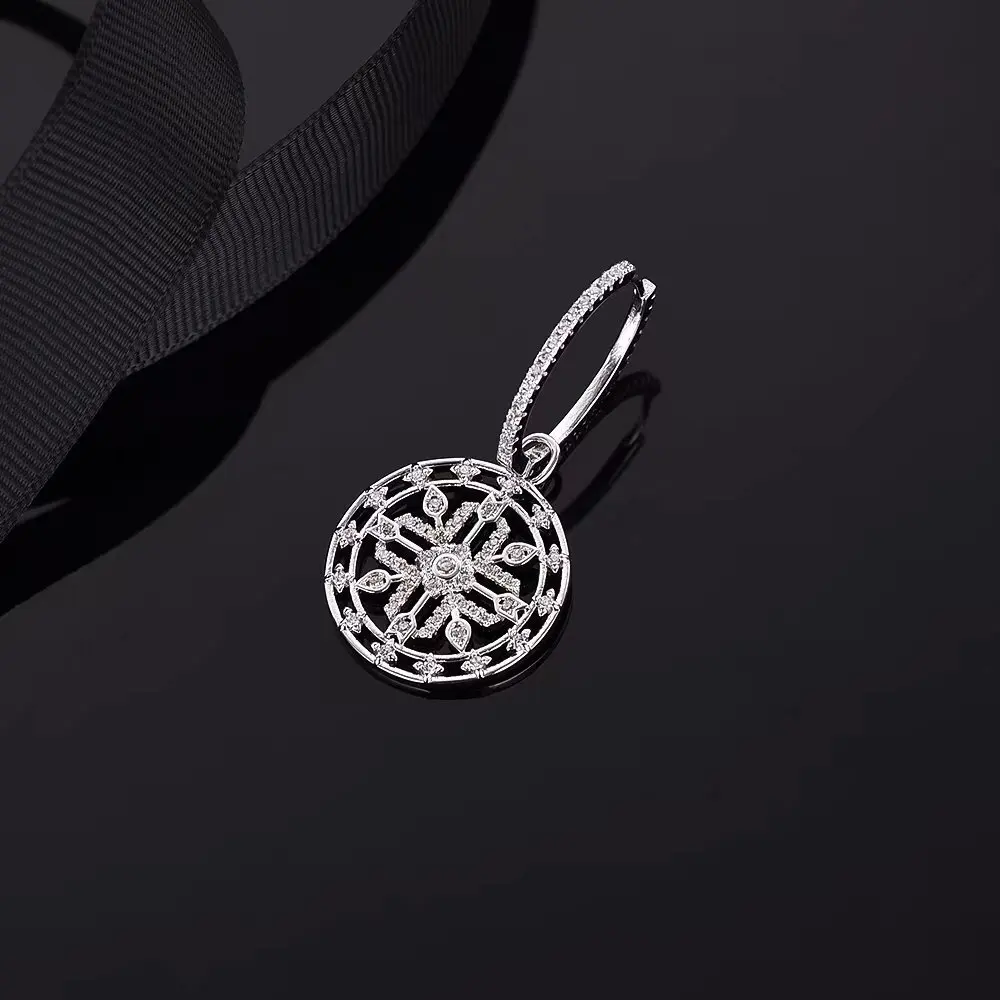 Женские Подарочные ювелирные изделия из стерлингового серебра 925 пробы круглые