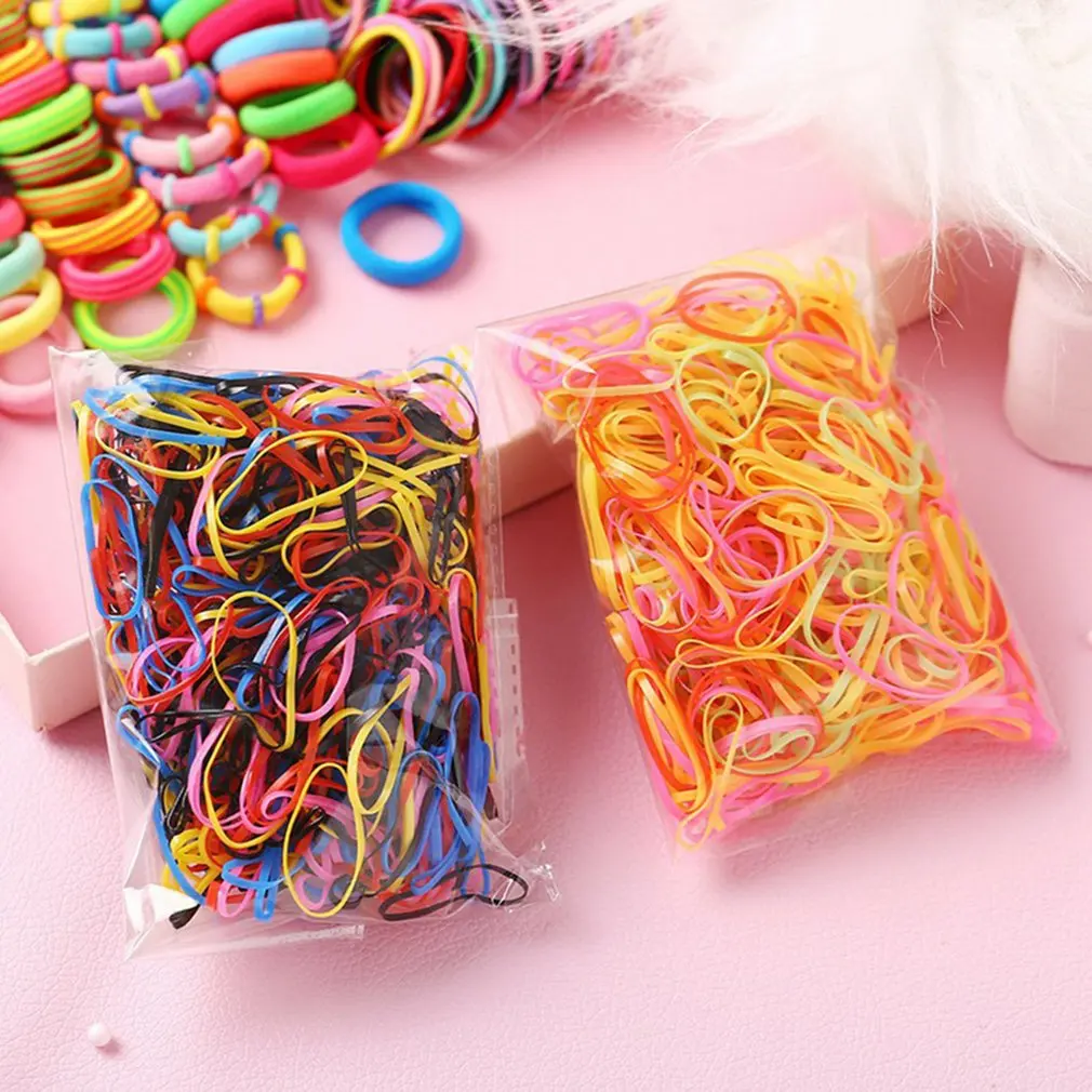 Детские цветные нейлоновые эластичные повязки для волос маленьких девочек Набор