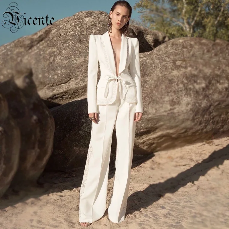 VC 2019 бесплатная доставка Новый Модный комплект из двух предметов кружевной