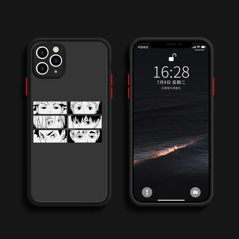 

Oya haikyuu japan anime Phone Case For iPhone 12 11 Mini Pro XR XS Max 7 8 Plus X Matte transparent cover