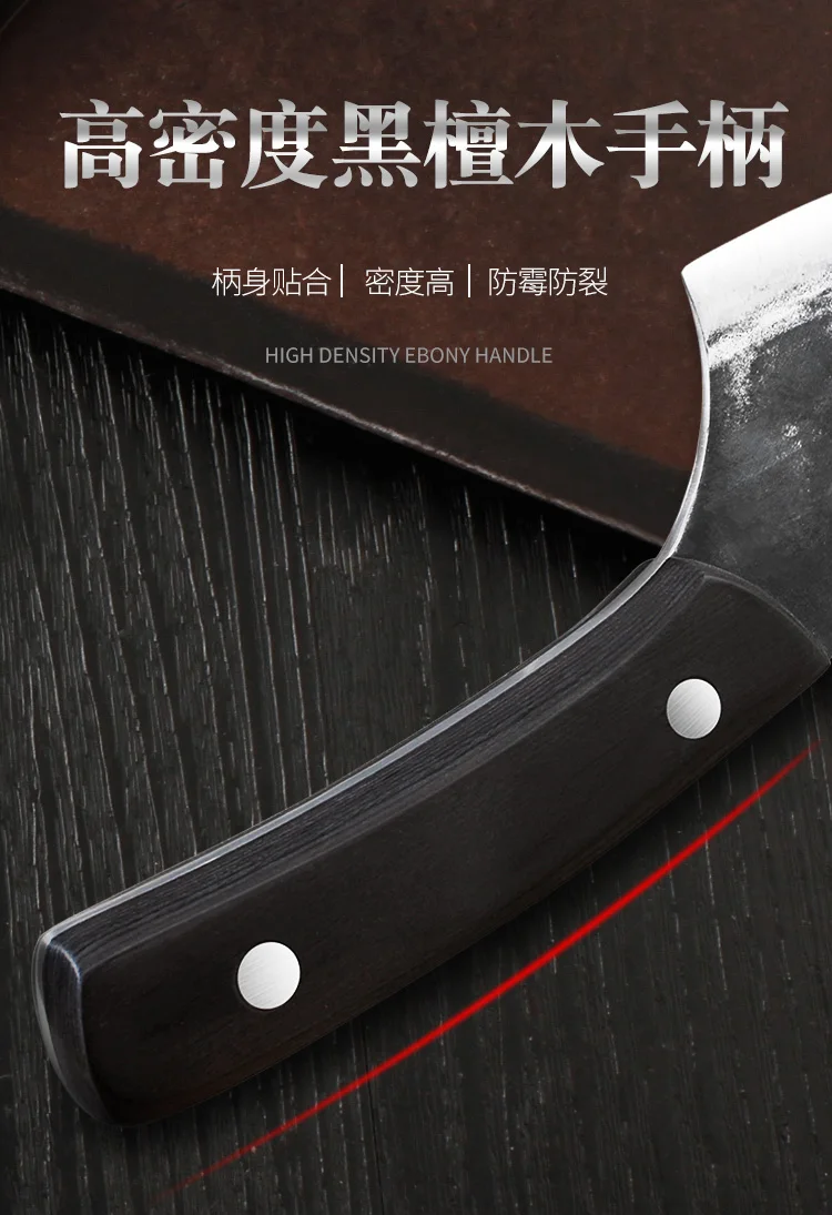 YEELONG 5,5 дюймов ручной работы кованые Чеканные кухонные ножи Knifechinese Кливер ПОЛНЫЙ ТАН ОСТРОЕ ЛЕЗВИЕ шеф-повара ножи барбекю мясник