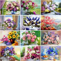 5d diamond painting flower vase full square round diamond embroidery rose rhinestone mosaic art picture home decoration gift