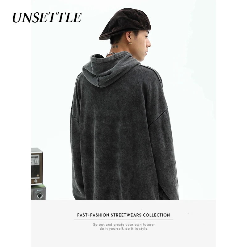 Толстовка мужская оверсайз с принтом в стиле ретро|Мужские толстовки и свитшоты|