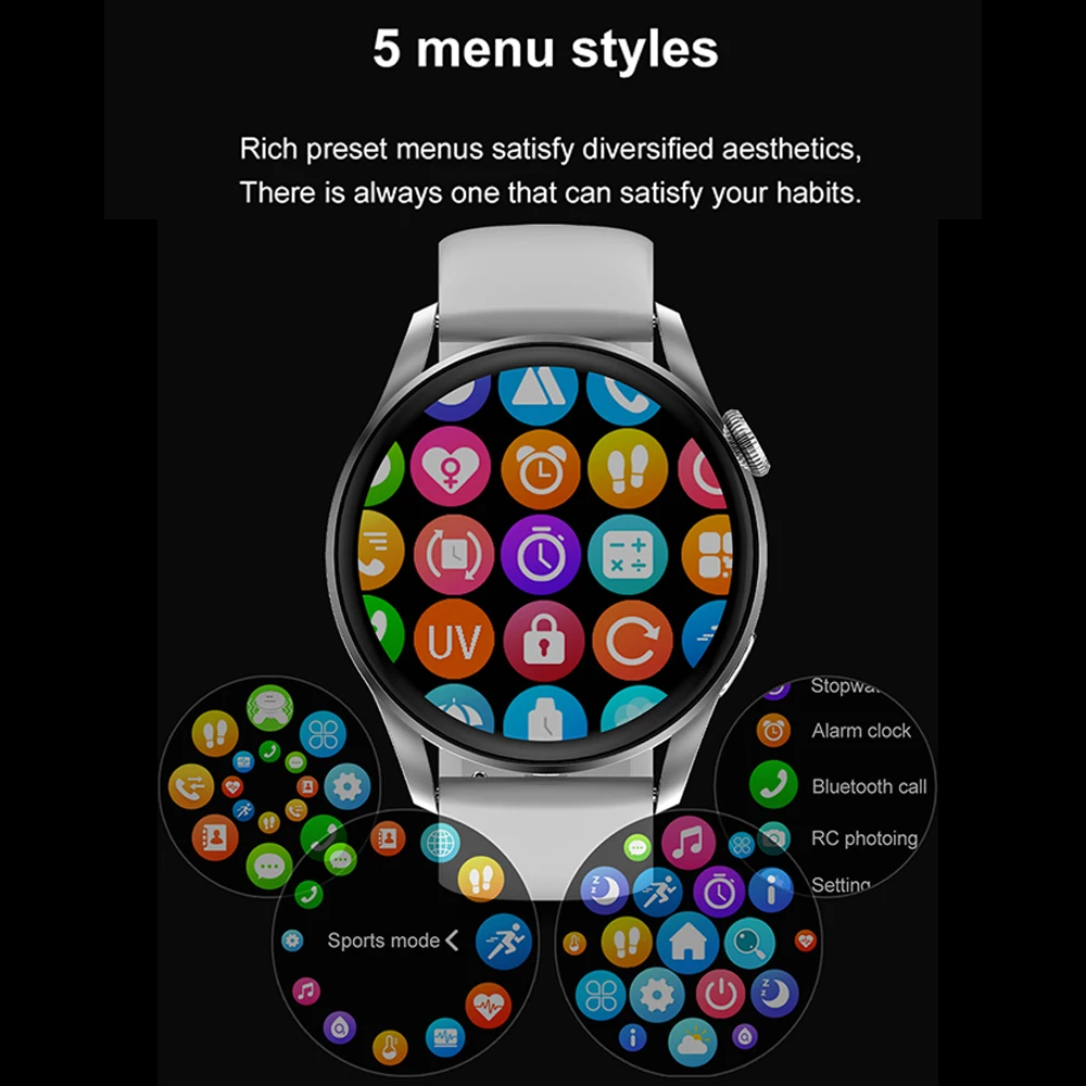 Смарт-часы MAFAM 1 36 дюйма ЭКГ ФПГ пульсометр 390*390 HD с поддержкой Bluetooth | Электроника