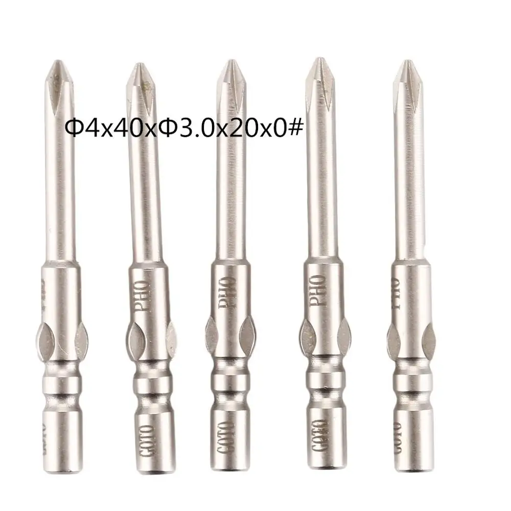 Золотой 5Pcs S2 Steel Magnetic Precision Philips Screwdriver Bits Set Cross Tip Hex Screwdriver Screw Hand Repair Opening Tools - Цвет: Золотой